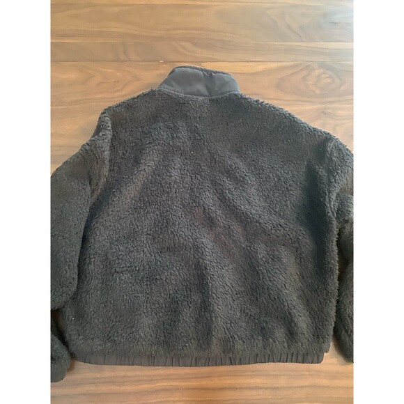 Vuori Cozy Sherpa Popover Quarter Snap Black Women's Small S Camp Ski Pullover - Picture 4 of 6
